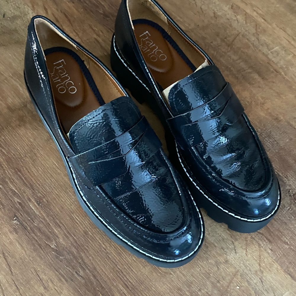 Franco Sarto NWT Dark Blue Loafers - Picture 2 of 4